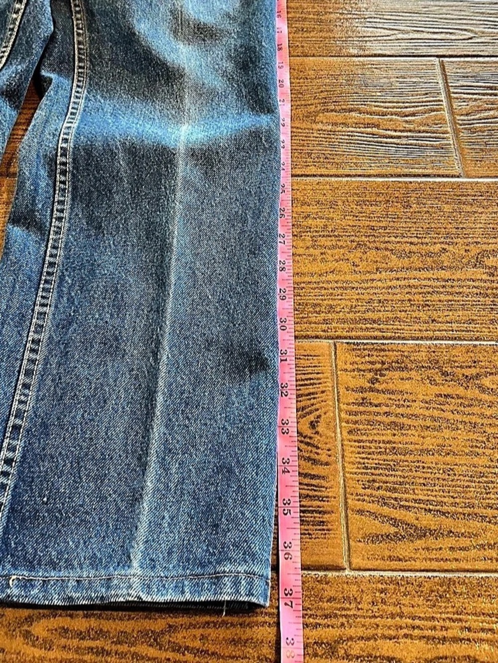 Vintage 1970 Levi's Orange tab Wide Leg Jeans Blue size 12 messures 28x30 - Picture 5 of 7